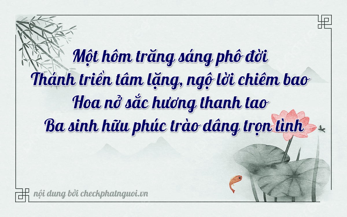 Bài thơ ý nghĩa cho <b>biển số 81H-04313</b> tại website checkphatnguoi.vn