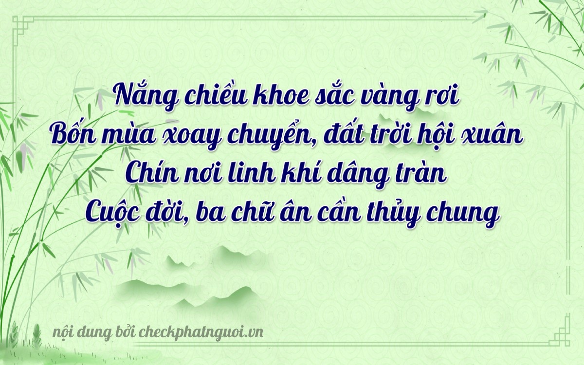 Bài thơ ý nghĩa cho <b>biển số 81H-04983</b> tại website checkphatnguoi.vn