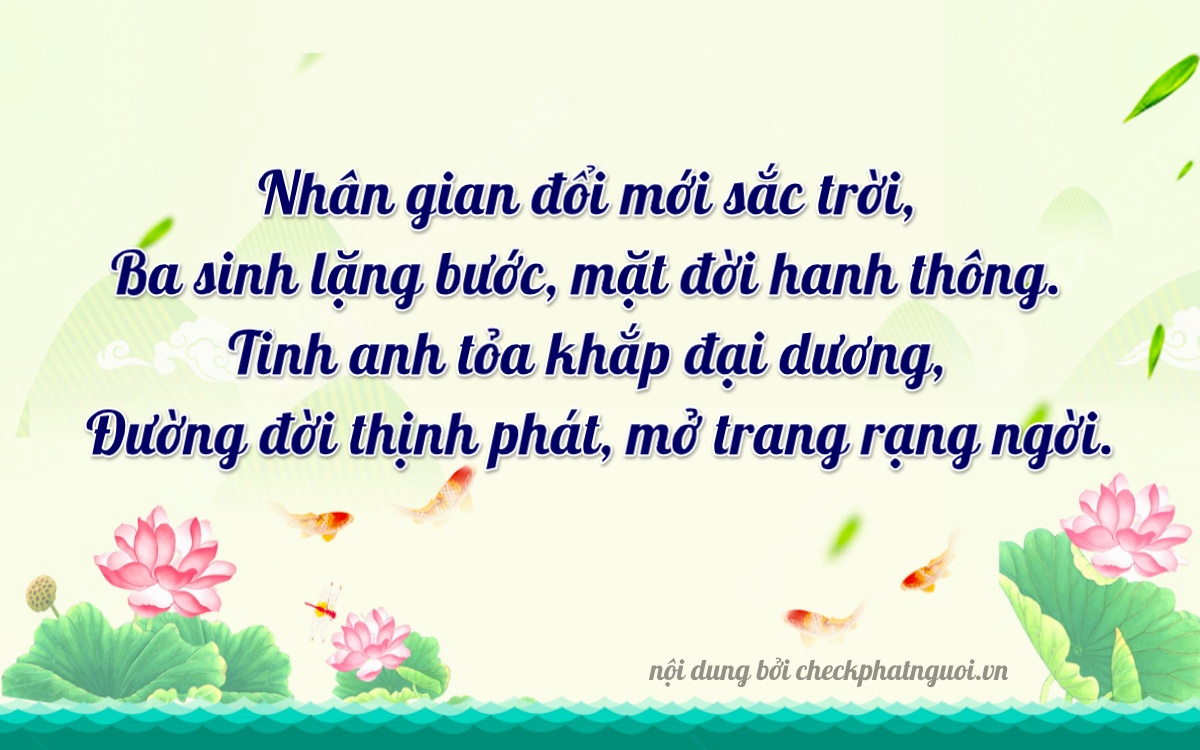 Bài thơ ý nghĩa cho <b>biển số 81H1-20133</b> tại website checkphatnguoi.vn