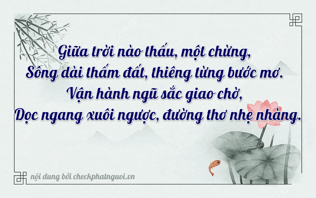 Bài thơ ý nghĩa cho <b>biển số 81K1-08153</b> tại website checkphatnguoi.vn