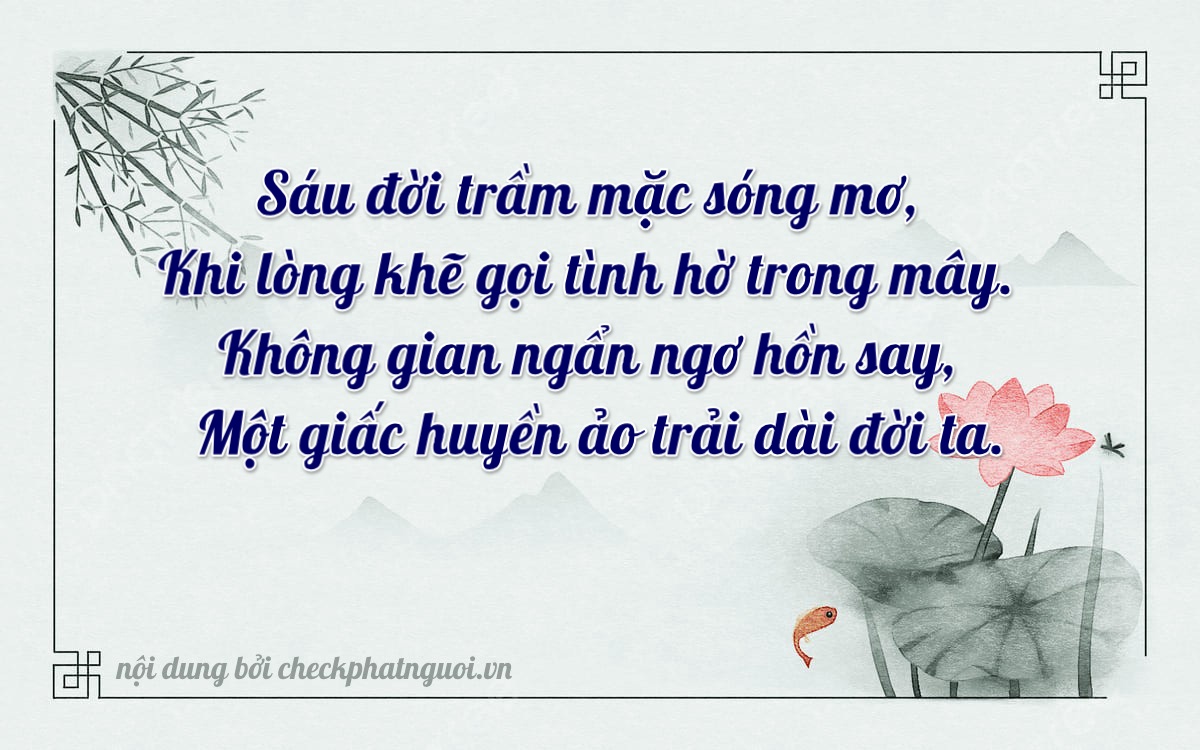 Bài thơ ý nghĩa cho <b>biển số 81K-56001</b> tại website checkphatnguoi.vn