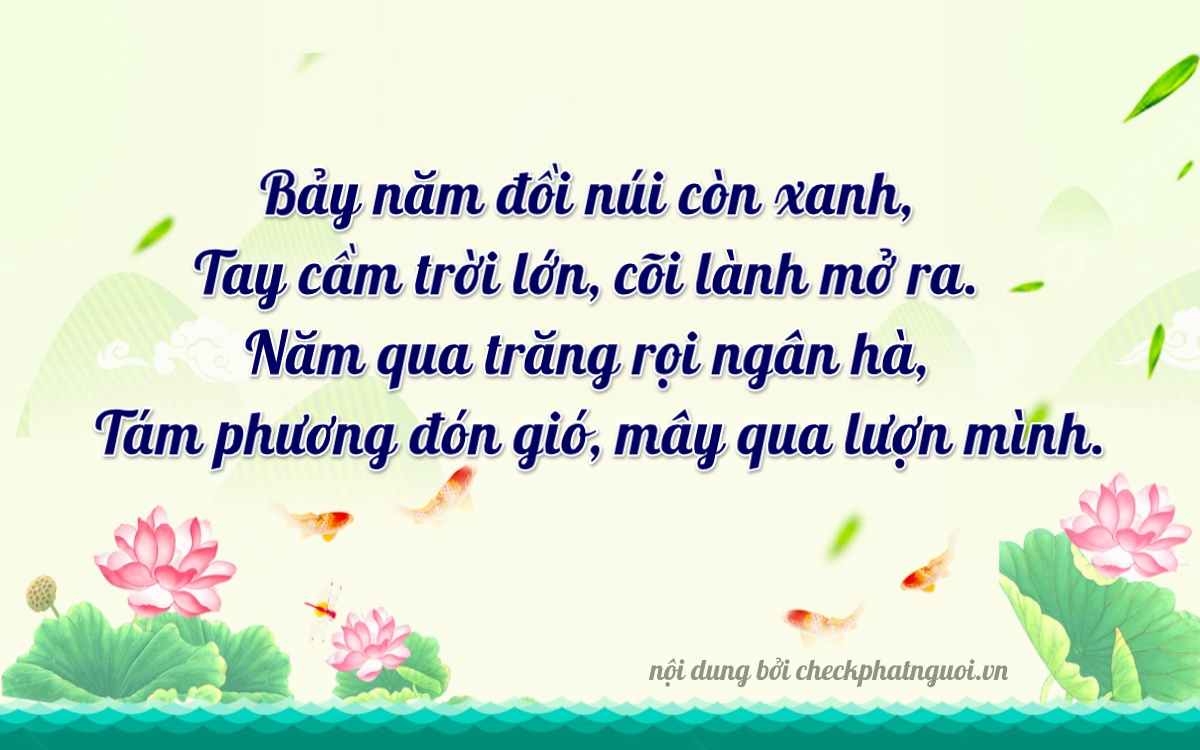 Bài thơ ý nghĩa cho <b>biển số 81K-70258</b> tại website checkphatnguoi.vn