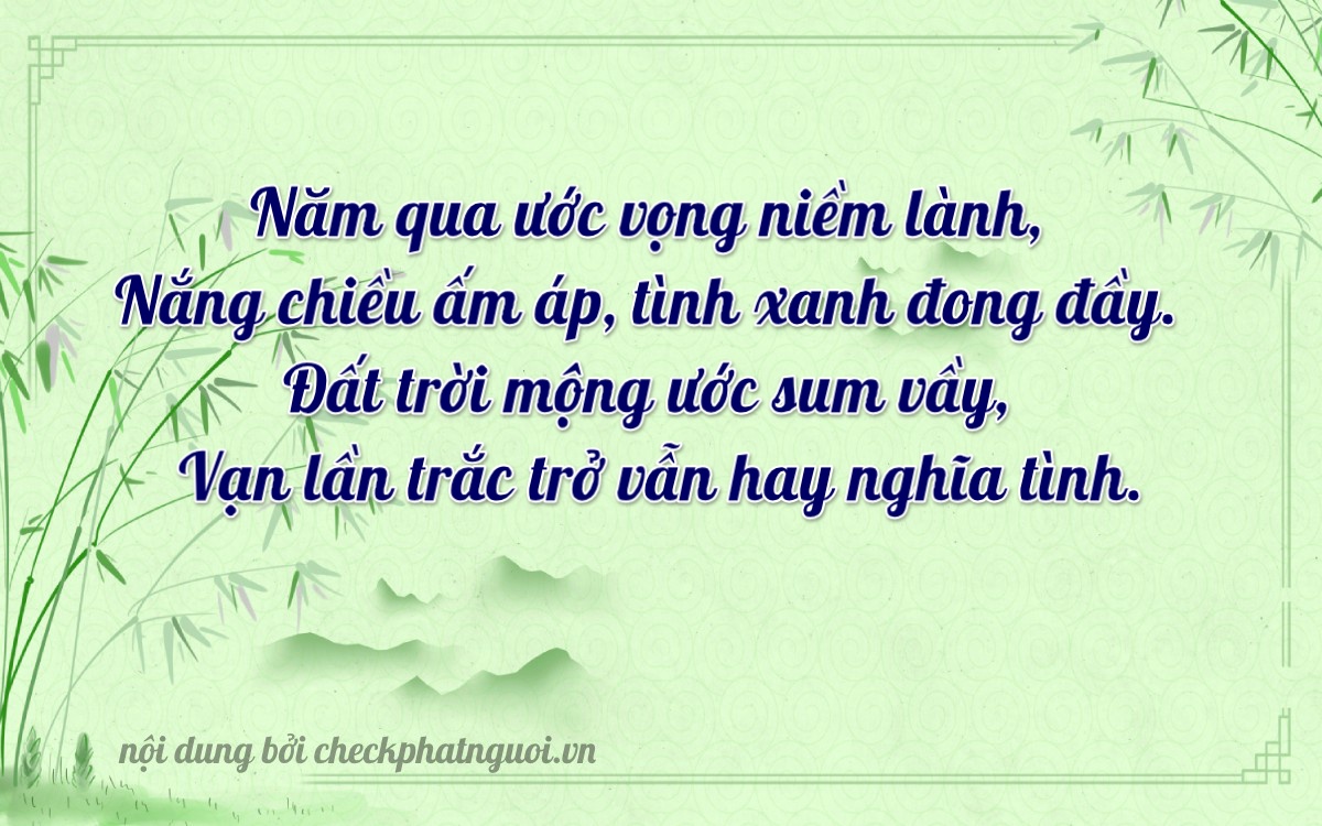Bài thơ ý nghĩa cho <b>biển số 81M-5157</b> tại website checkphatnguoi.vn