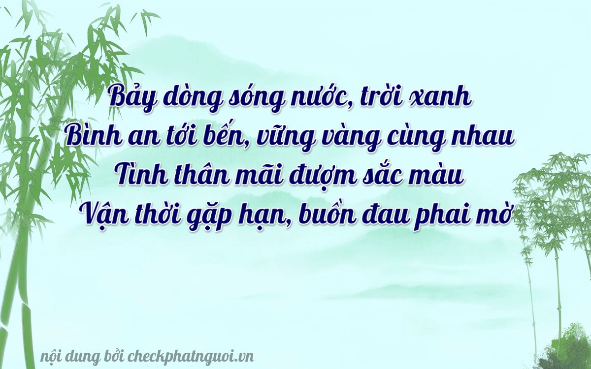 Bài thơ ý nghĩa cho <b>biển số 81N1-07267</b> tại website checkphatnguoi.vn