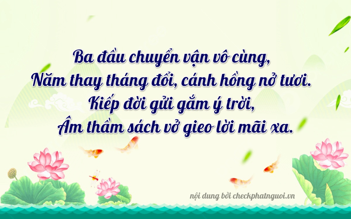 Bài thơ ý nghĩa cho <b>biển số 81P1-30277</b> tại website checkphatnguoi.vn