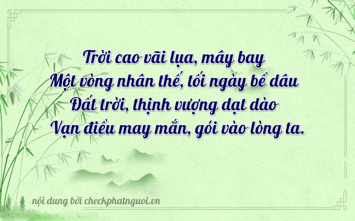 Bài thơ ý nghĩa cho <b>biển số 81R-10107</b> tại website checkphatnguoi.vn
