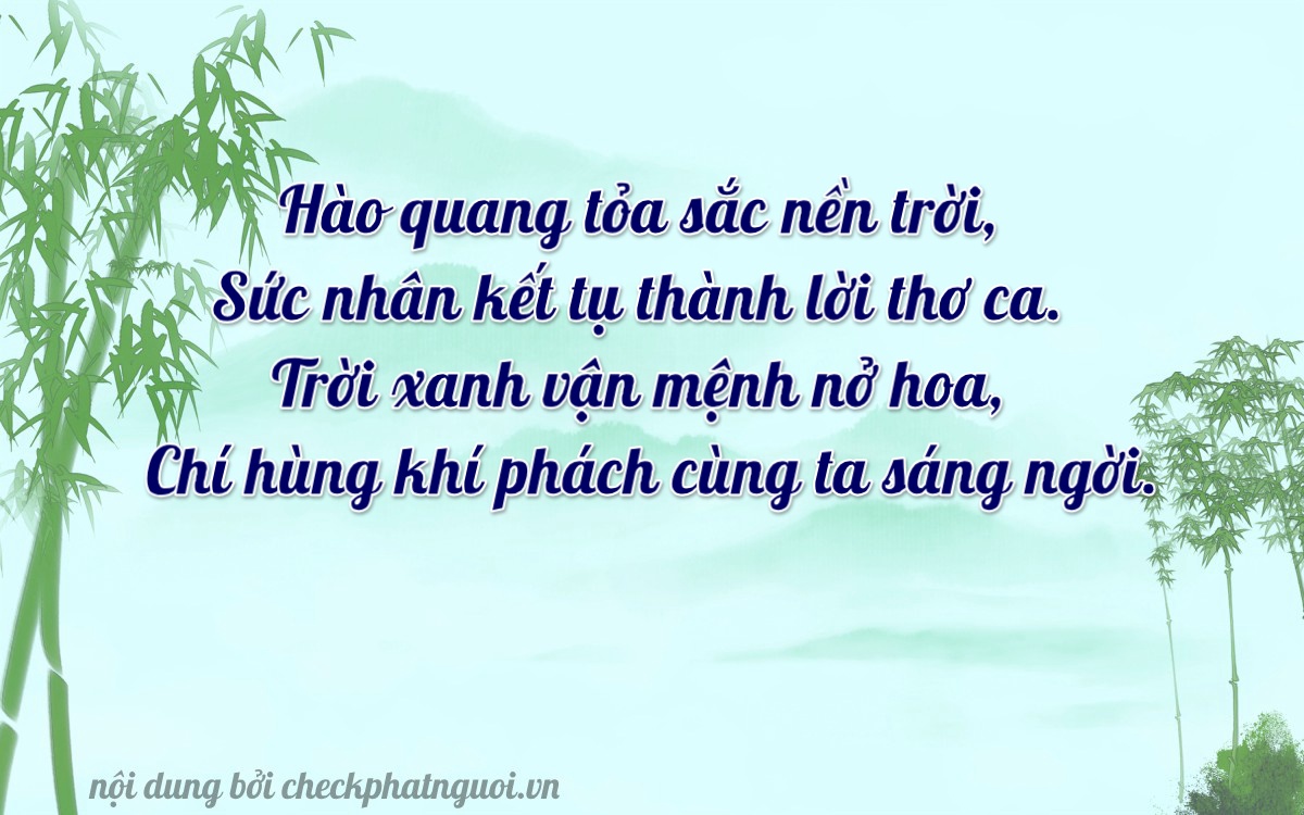 Bài thơ ý nghĩa cho <b>biển số 81T1-23318</b> tại website checkphatnguoi.vn
