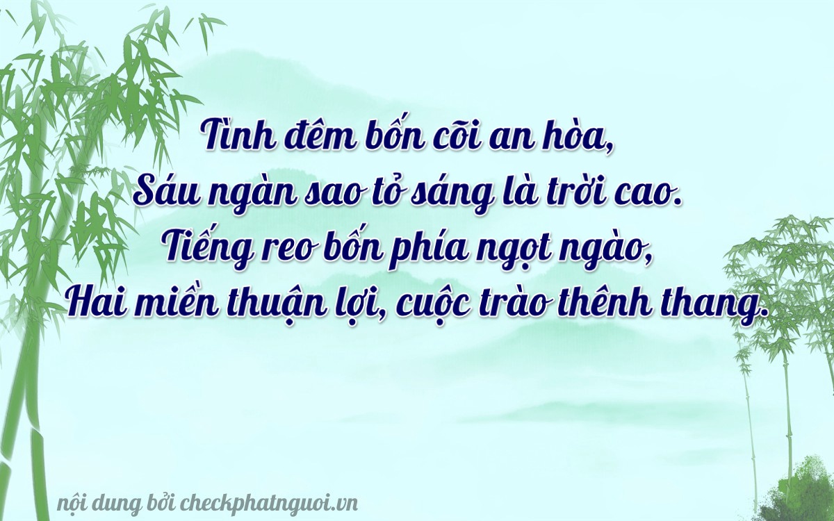 Bài thơ ý nghĩa cho <b>biển số 81T1-24462</b> tại website checkphatnguoi.vn