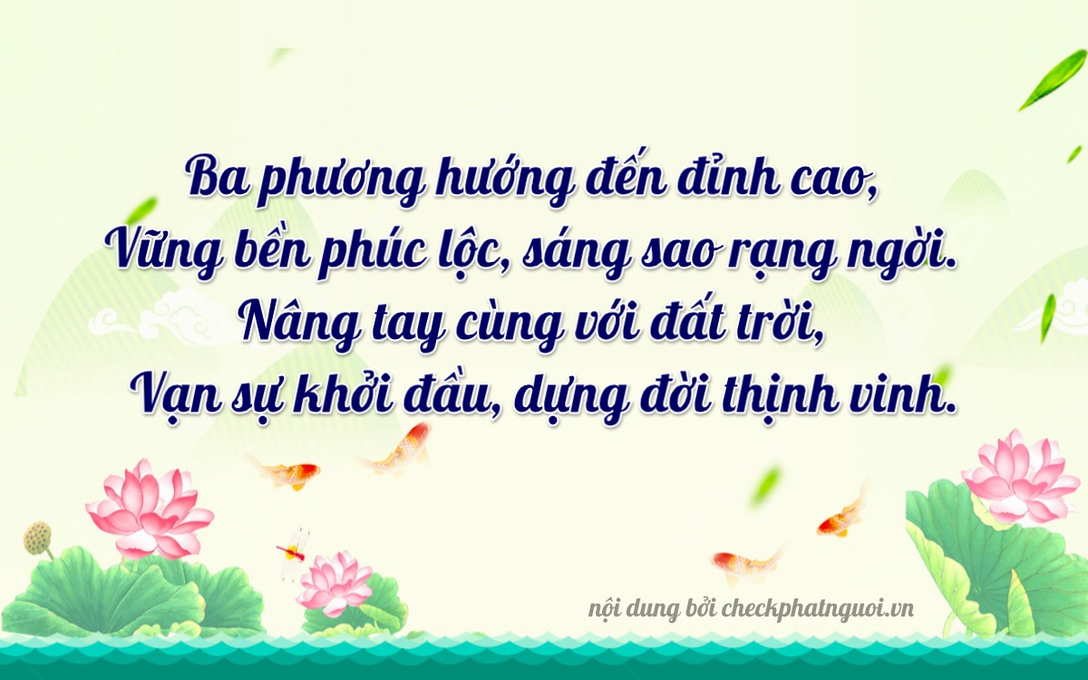 Bài thơ ý nghĩa cho <b>biển số 81V1-03007</b> tại website checkphatnguoi.vn