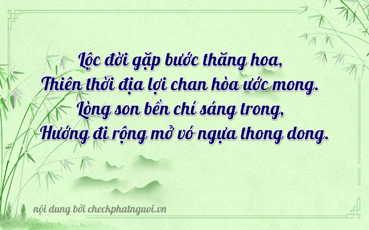 Bài thơ ý nghĩa cho <b>biển số 81V1-08263</b> tại website checkphatnguoi.vn