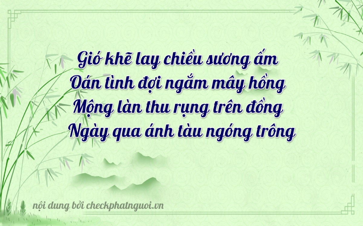 Bài thơ ý nghĩa cho <b>biển số 81V1-20035</b> tại website checkphatnguoi.vn
