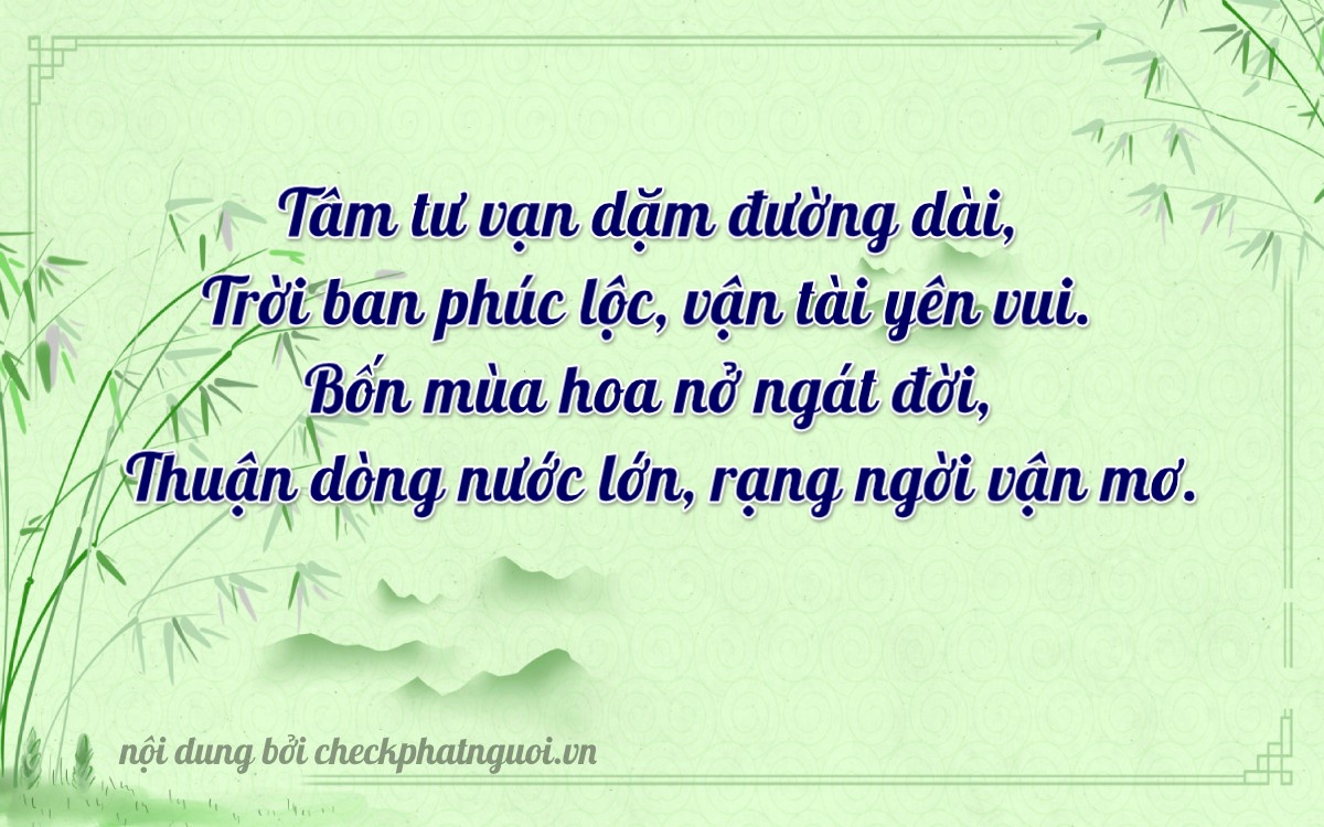 Bài thơ ý nghĩa cho <b>biển số 81X1-01424</b> tại website checkphatnguoi.vn