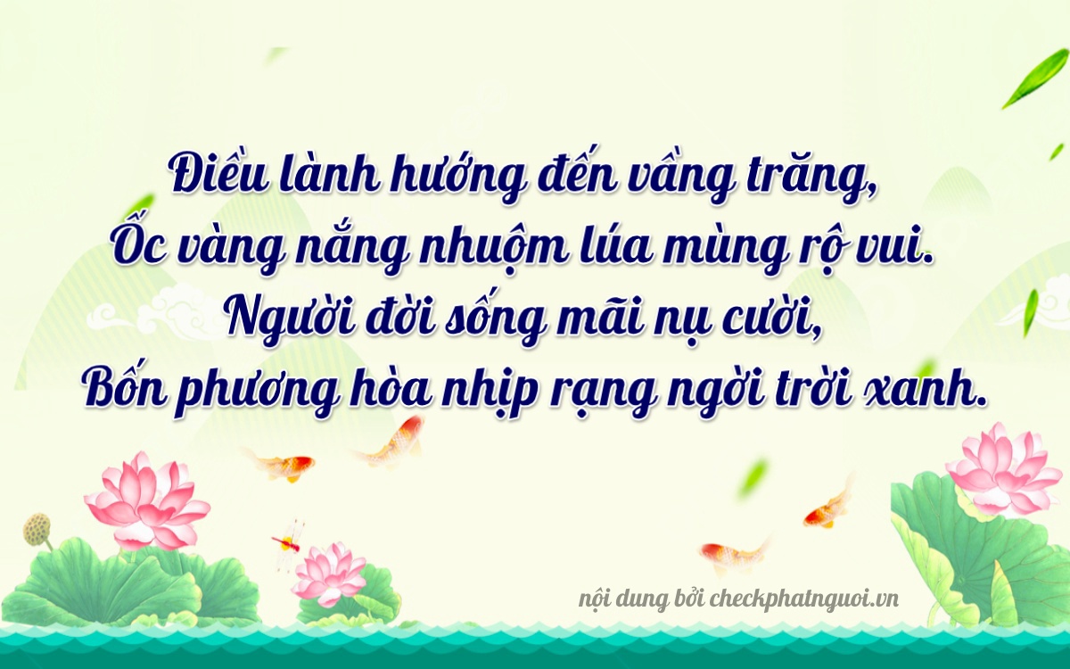 Bài thơ ý nghĩa cho <b>biển số 81X1-06442</b> tại website checkphatnguoi.vn