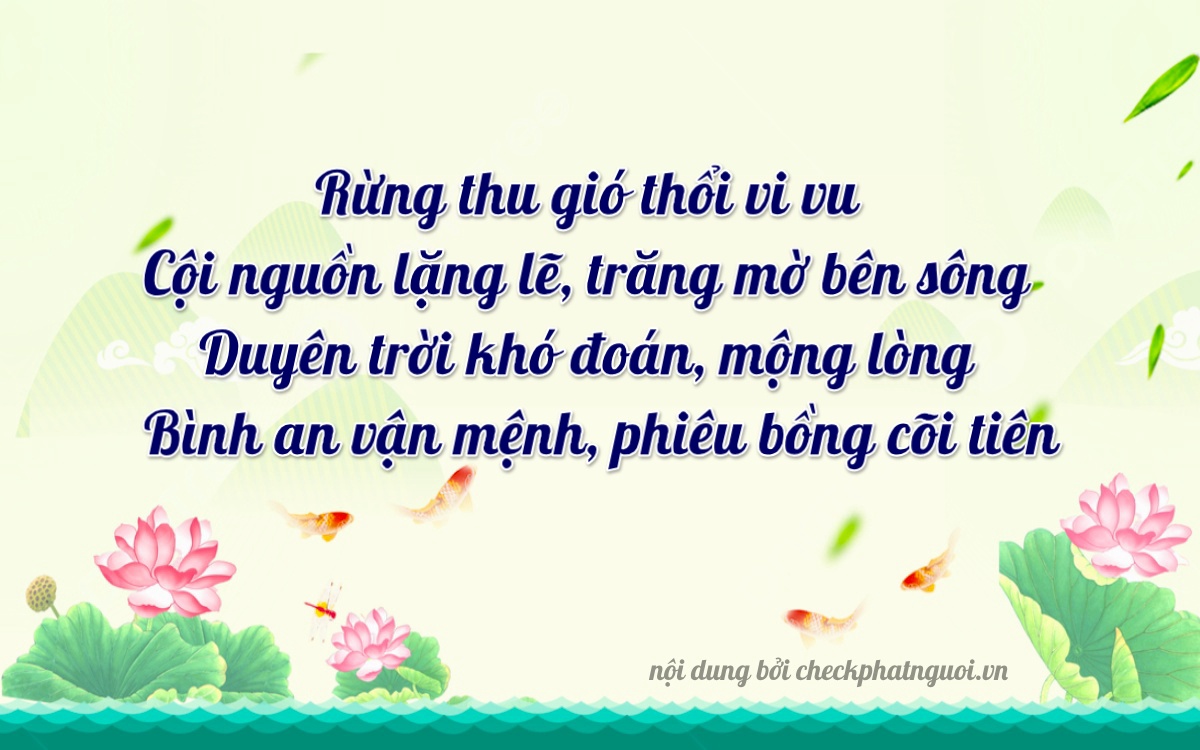 Bài thơ ý nghĩa cho <b>biển số 81X1-09880</b> tại website checkphatnguoi.vn