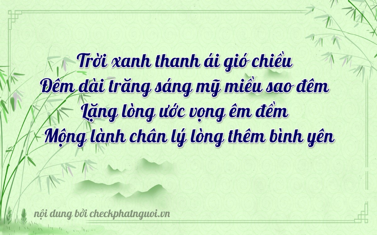 Bài thơ ý nghĩa cho <b>biển số 81X1-09935</b> tại website checkphatnguoi.vn