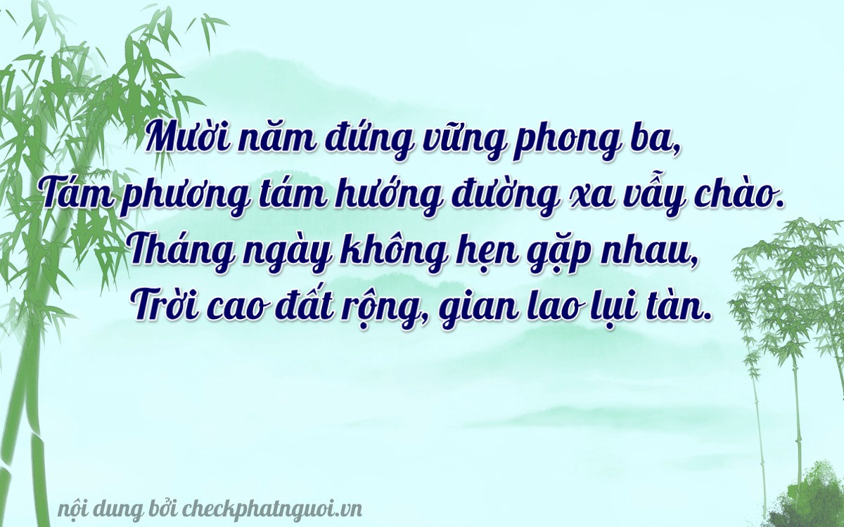 Bài thơ ý nghĩa cho <b>biển số 81X1-10800</b> tại website checkphatnguoi.vn