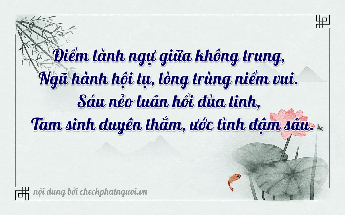 Bài thơ ý nghĩa cho <b>biển số 81X1-11608</b> tại website checkphatnguoi.vn