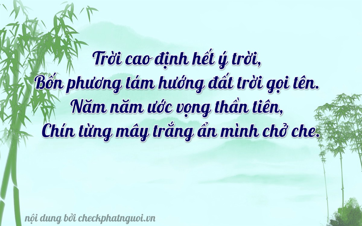 Bài thơ ý nghĩa cho <b>biển số 82A-04599</b> tại website checkphatnguoi.vn