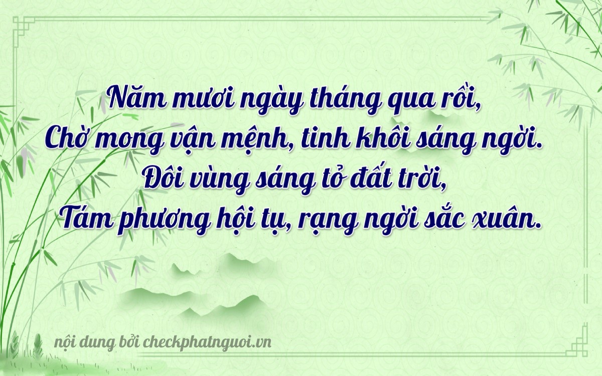 Bài thơ ý nghĩa cho <b>biển số 82A-05028</b> tại website checkphatnguoi.vn