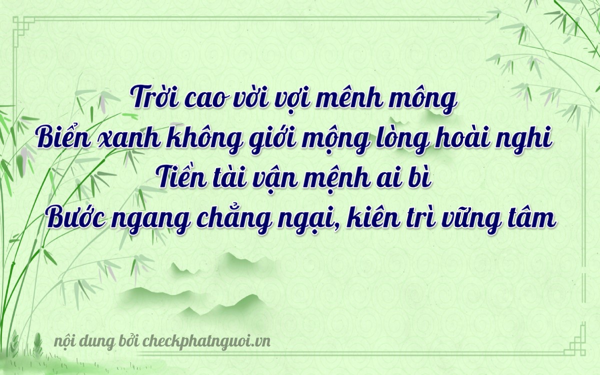 Bài thơ ý nghĩa cho <b>biển số 82A-14377</b> tại website checkphatnguoi.vn