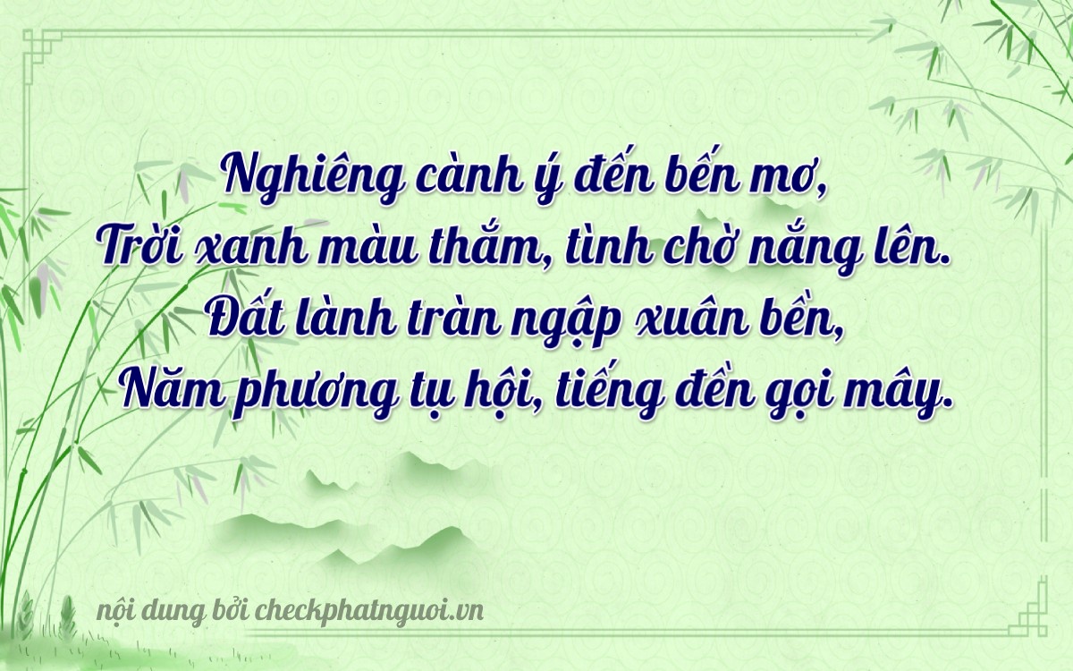 Bài thơ ý nghĩa cho <b>biển số 82A-15152</b> tại website checkphatnguoi.vn