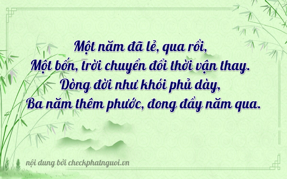 Bài thơ ý nghĩa cho <b>biển số 82A-15435</b> tại website checkphatnguoi.vn