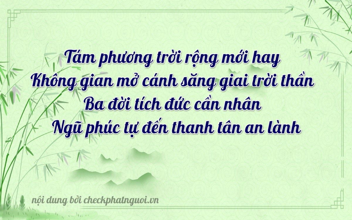 Bài thơ ý nghĩa cho <b>biển số 82AA-08035</b> tại website checkphatnguoi.vn