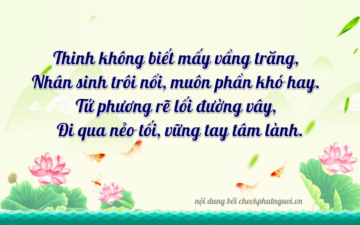 Bài thơ ý nghĩa cho <b>biển số 82AA-18245</b> tại website checkphatnguoi.vn