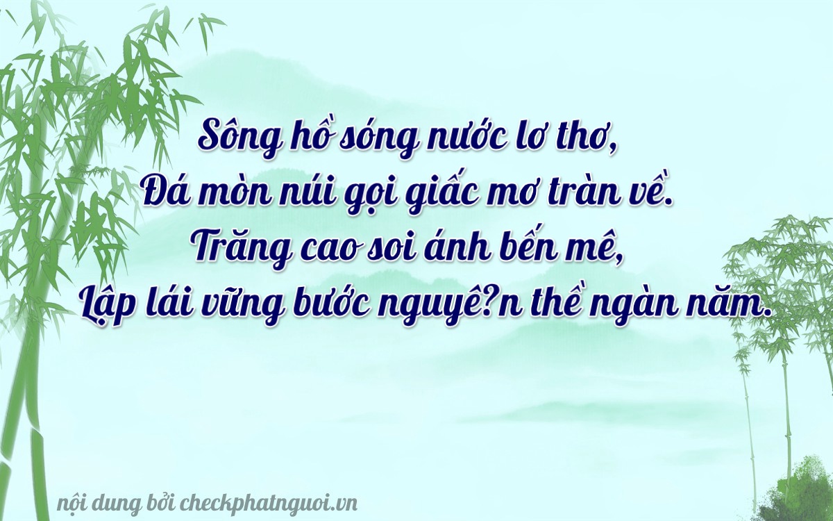 Bài thơ ý nghĩa cho <b>biển số 82AA-18714</b> tại website checkphatnguoi.vn