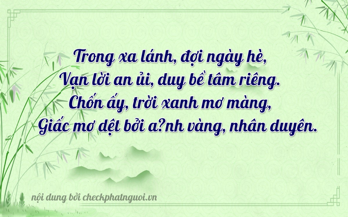Bài thơ ý nghĩa cho <b>biển số 82AA-20122</b> tại website checkphatnguoi.vn