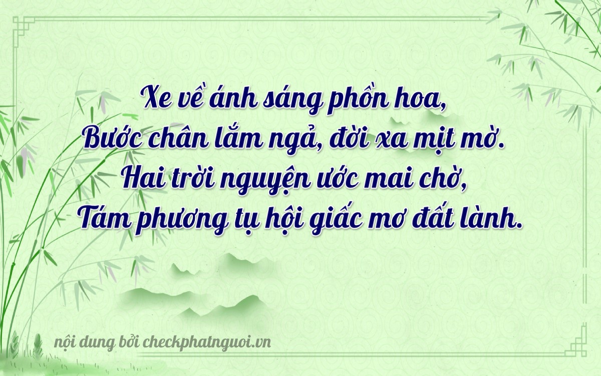Bài thơ ý nghĩa cho <b>biển số 82AA-20853</b> tại website checkphatnguoi.vn