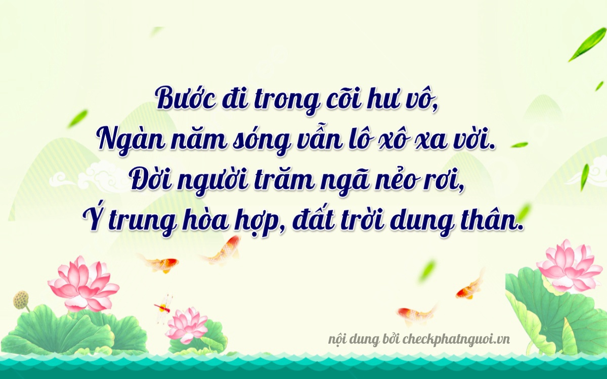 Bài thơ ý nghĩa cho <b>biển số 82B-01203</b> tại website checkphatnguoi.vn