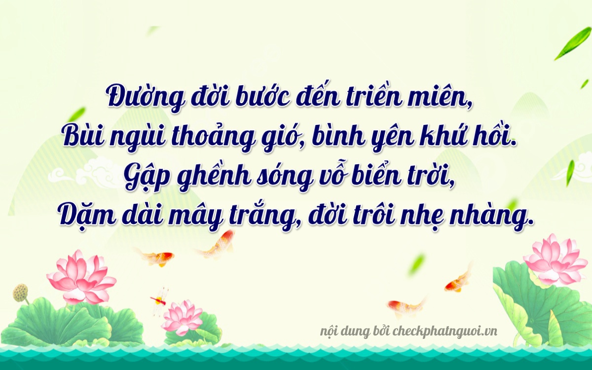 Bài thơ ý nghĩa cho <b>biển số 82B1-21943</b> tại website checkphatnguoi.vn