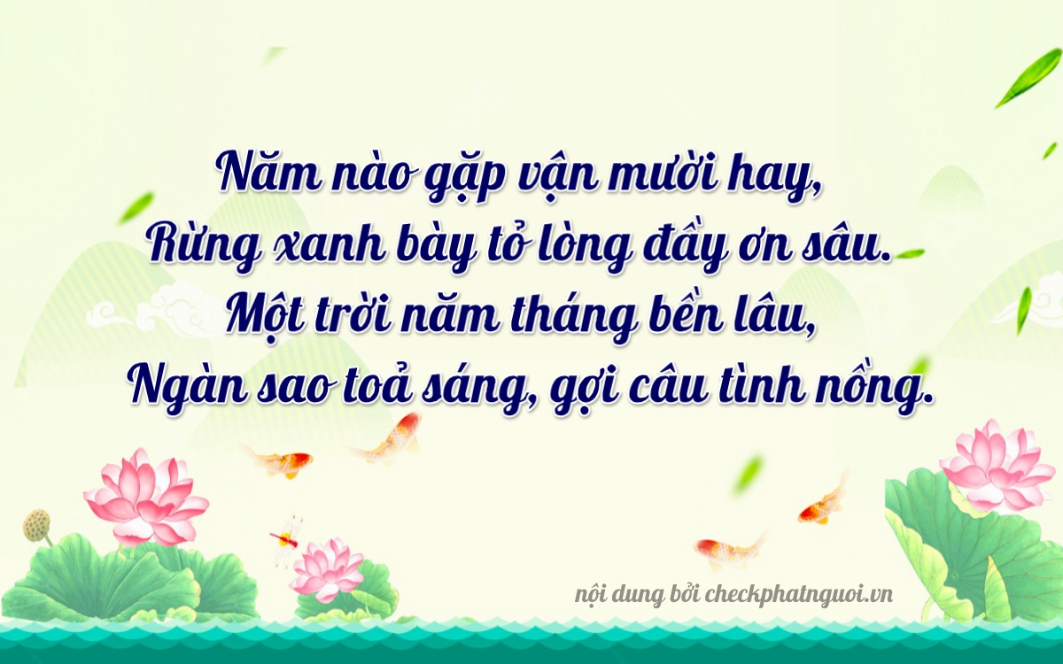 Bài thơ ý nghĩa cho <b>biển số 82B1-90158</b> tại website checkphatnguoi.vn