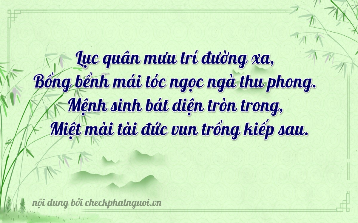 Bài thơ ý nghĩa cho <b>biển số 82B2-16503</b> tại website checkphatnguoi.vn