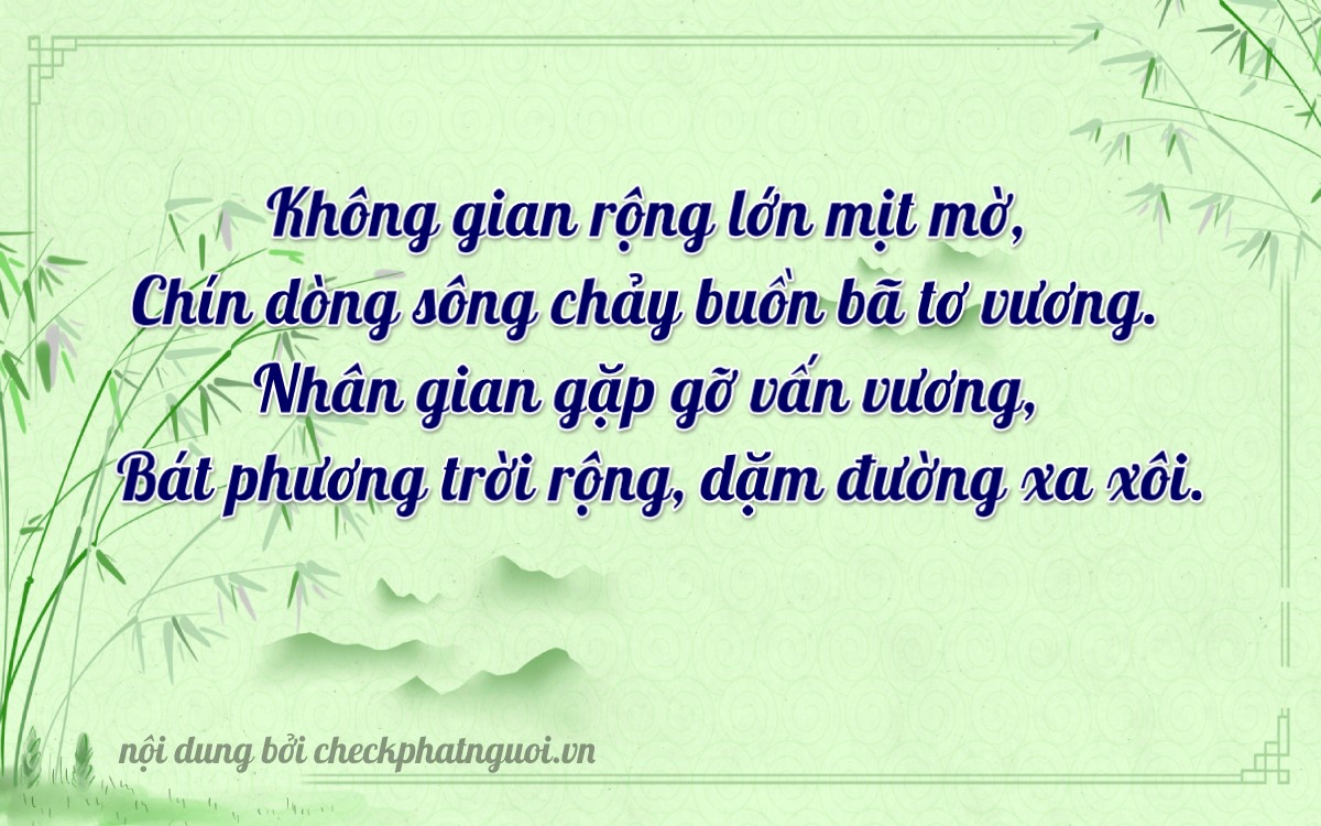 Bài thơ ý nghĩa cho <b>biển số 82C-09182</b> tại website checkphatnguoi.vn