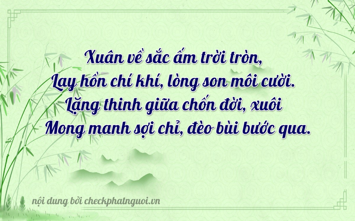Bài thơ ý nghĩa cho <b>biển số 82E1-04100</b> tại website checkphatnguoi.vn