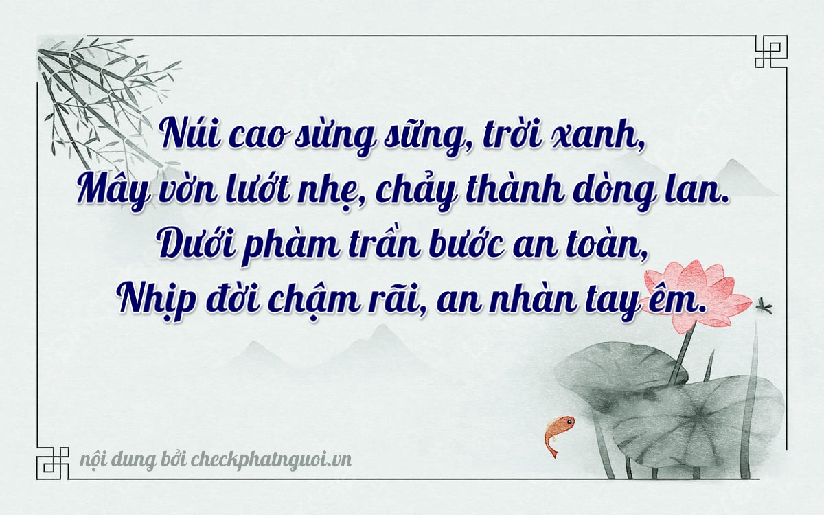 Bài thơ ý nghĩa cho <b>biển số 82E1-17469</b> tại website checkphatnguoi.vn