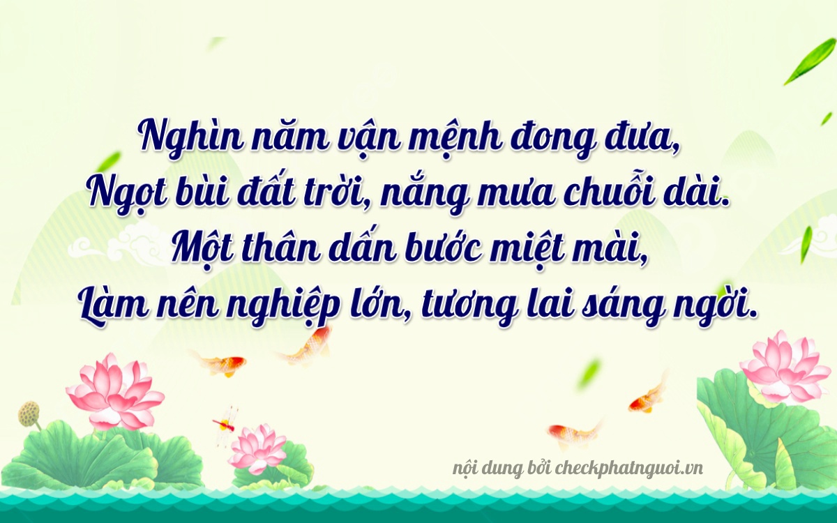 Bài thơ ý nghĩa cho <b>biển số 82EA-01952</b> tại website checkphatnguoi.vn