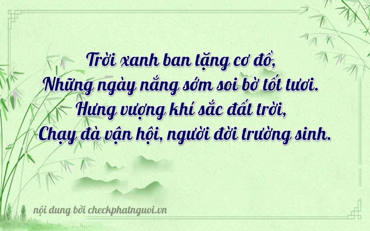 Bài thơ ý nghĩa cho <b>biển số 82H-10476</b> tại website checkphatnguoi.vn