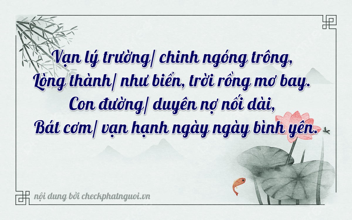 Bài thơ ý nghĩa cho <b>biển số 82H1-13468</b> tại website checkphatnguoi.vn
