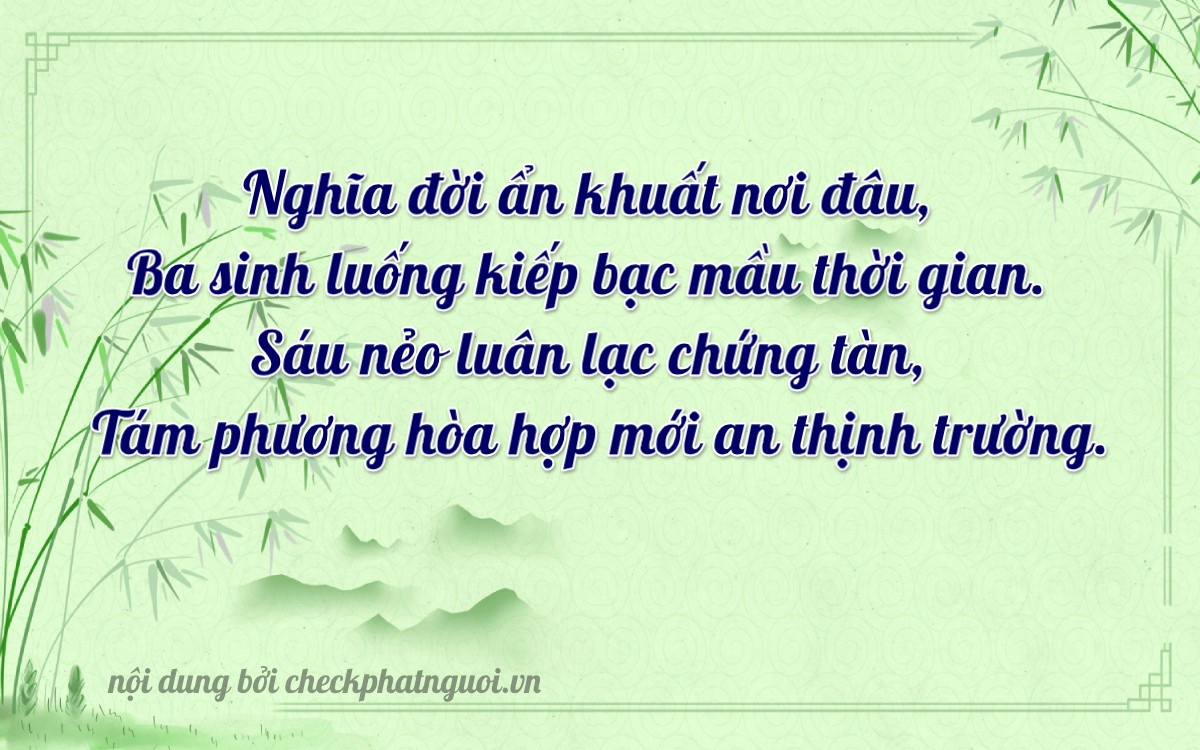 Bài thơ ý nghĩa cho <b>biển số 82HA-01368</b> tại website checkphatnguoi.vn