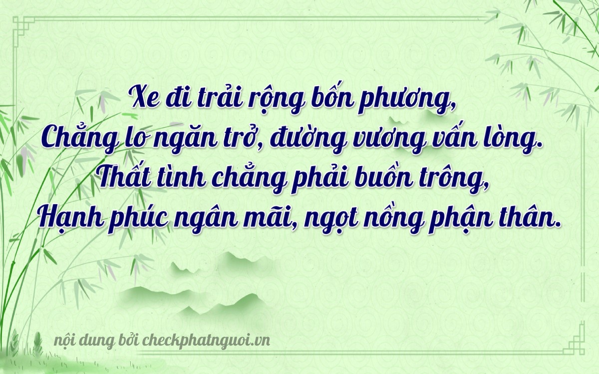 Bài thơ ý nghĩa cho <b>biển số 82HI-07438</b> tại website checkphatnguoi.vn