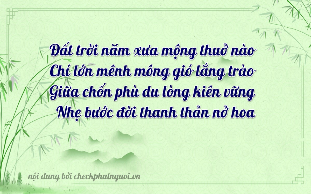 Bài thơ ý nghĩa cho <b>biển số 82L1-05375</b> tại website checkphatnguoi.vn