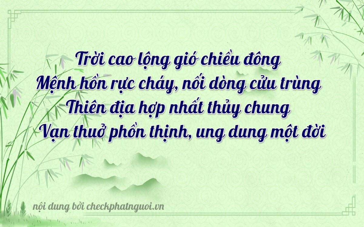 Bài thơ ý nghĩa cho <b>biển số 83697</b> tại website checkphatnguoi.vn