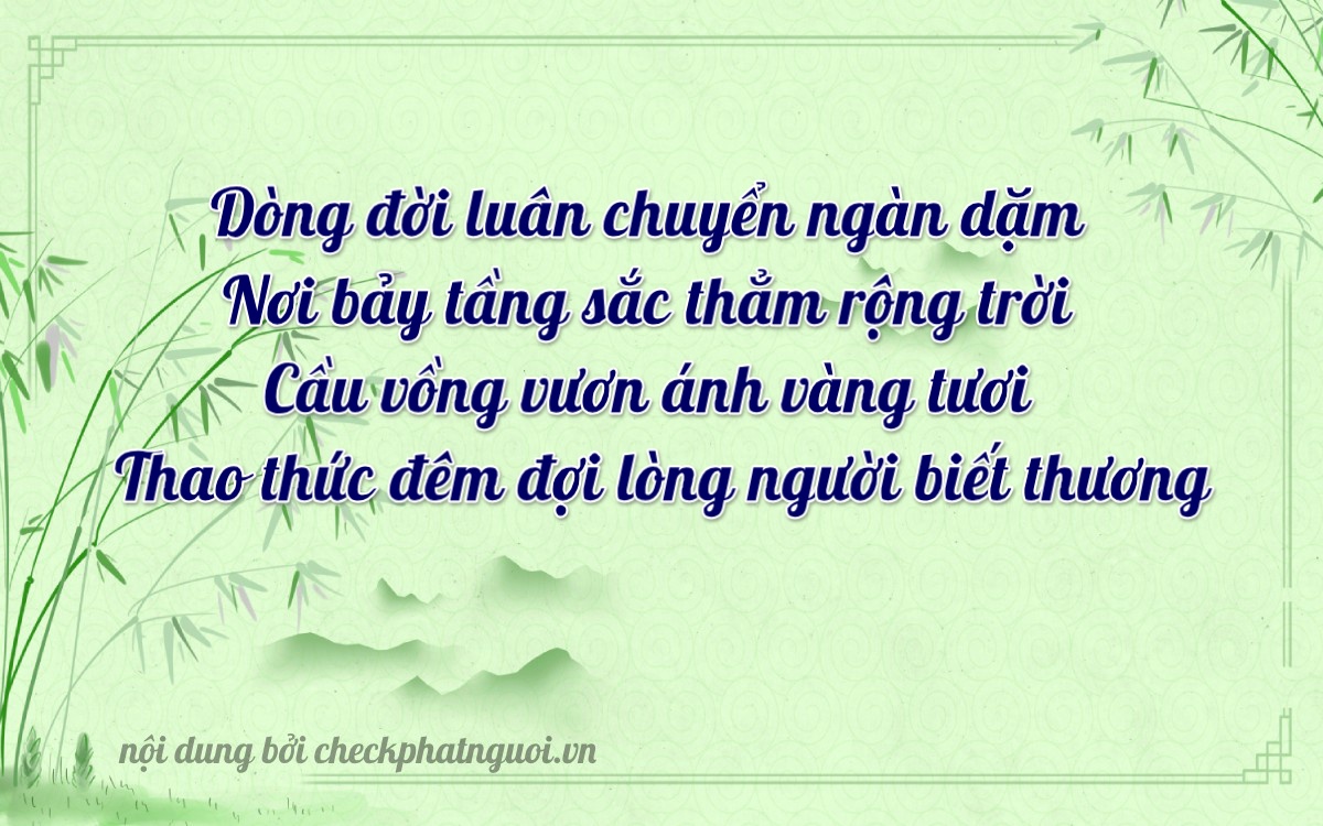 Bài thơ ý nghĩa cho <b>biển số 83A-04722</b> tại website checkphatnguoi.vn