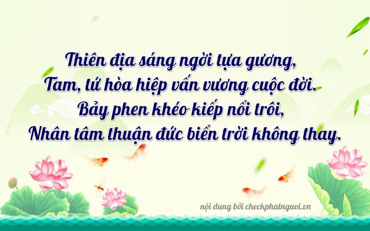 Bài thơ ý nghĩa cho <b>biển số 83A-07004</b> tại website checkphatnguoi.vn