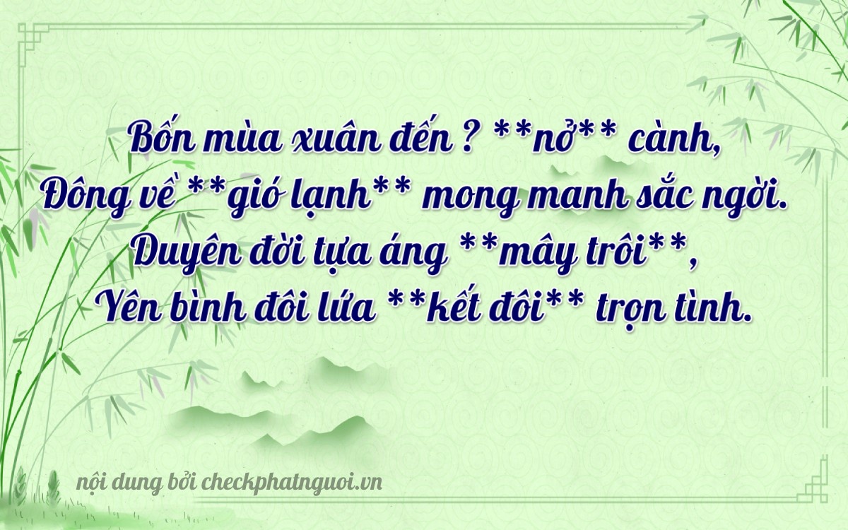 Bài thơ ý nghĩa cho <b>biển số 83A-09606</b> tại website checkphatnguoi.vn