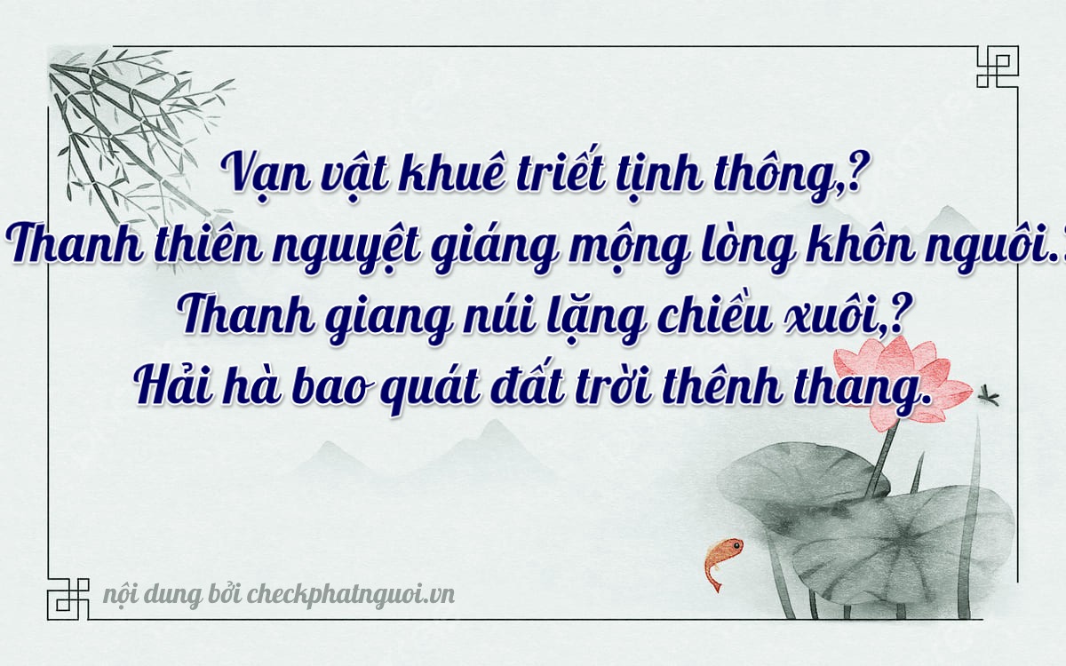 Bài thơ ý nghĩa cho <b>biển số 83A-10260</b> tại website checkphatnguoi.vn