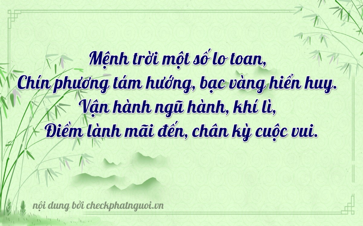 Bài thơ ý nghĩa cho <b>biển số 83A-11026</b> tại website checkphatnguoi.vn